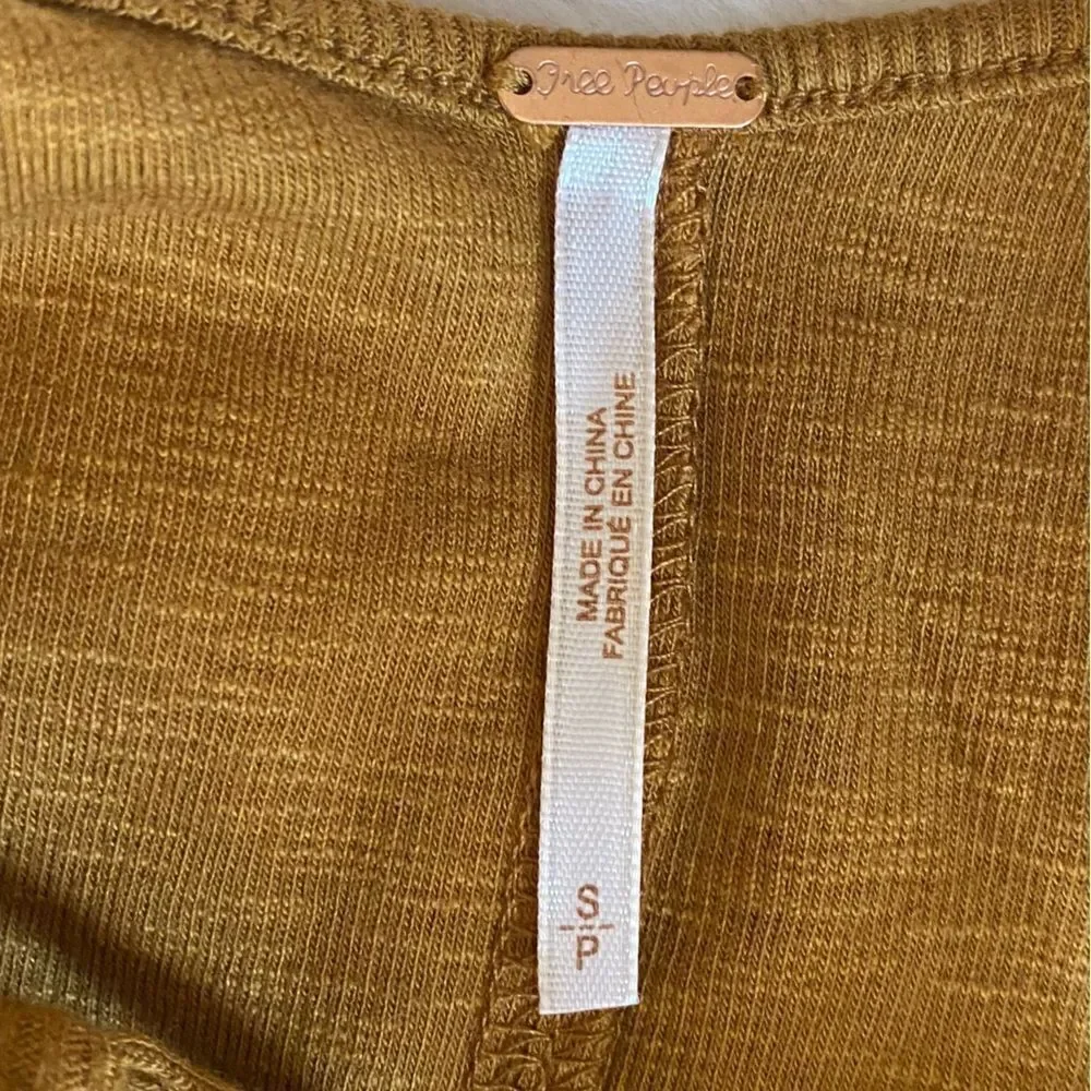 Free People Brown Criss Cross Tie Tank Top. Size Small. Excellent Condition!